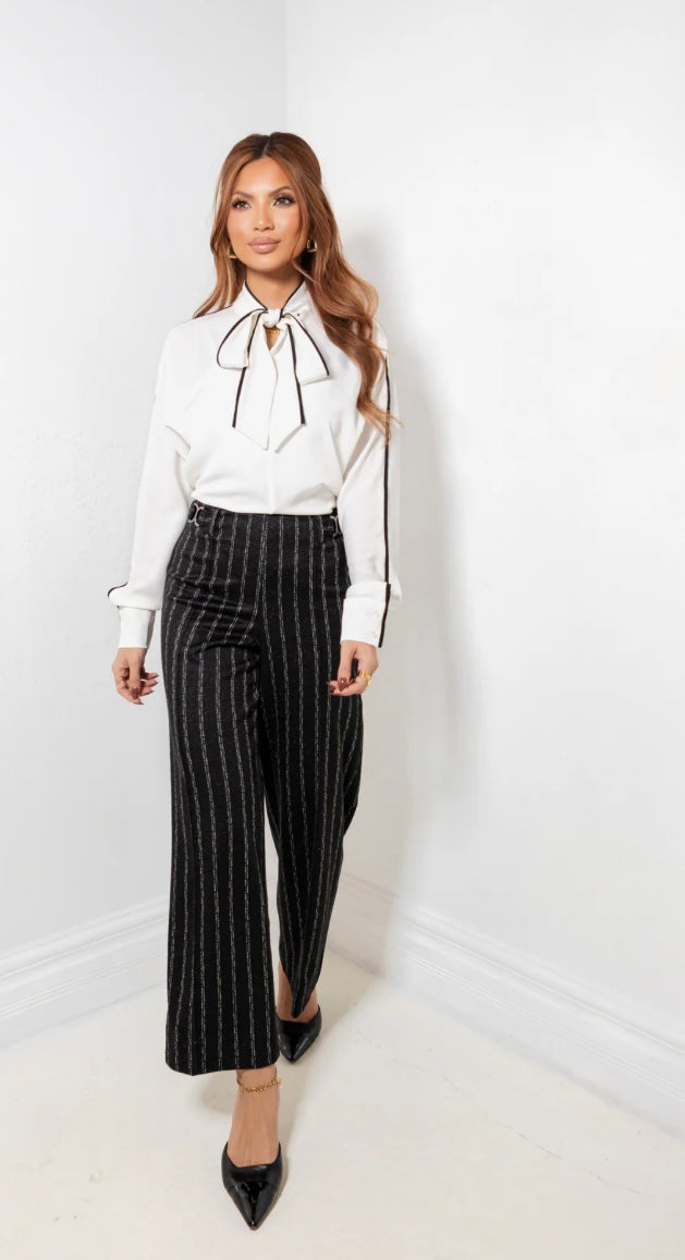 Isabel Wide Leg Ponte Pant