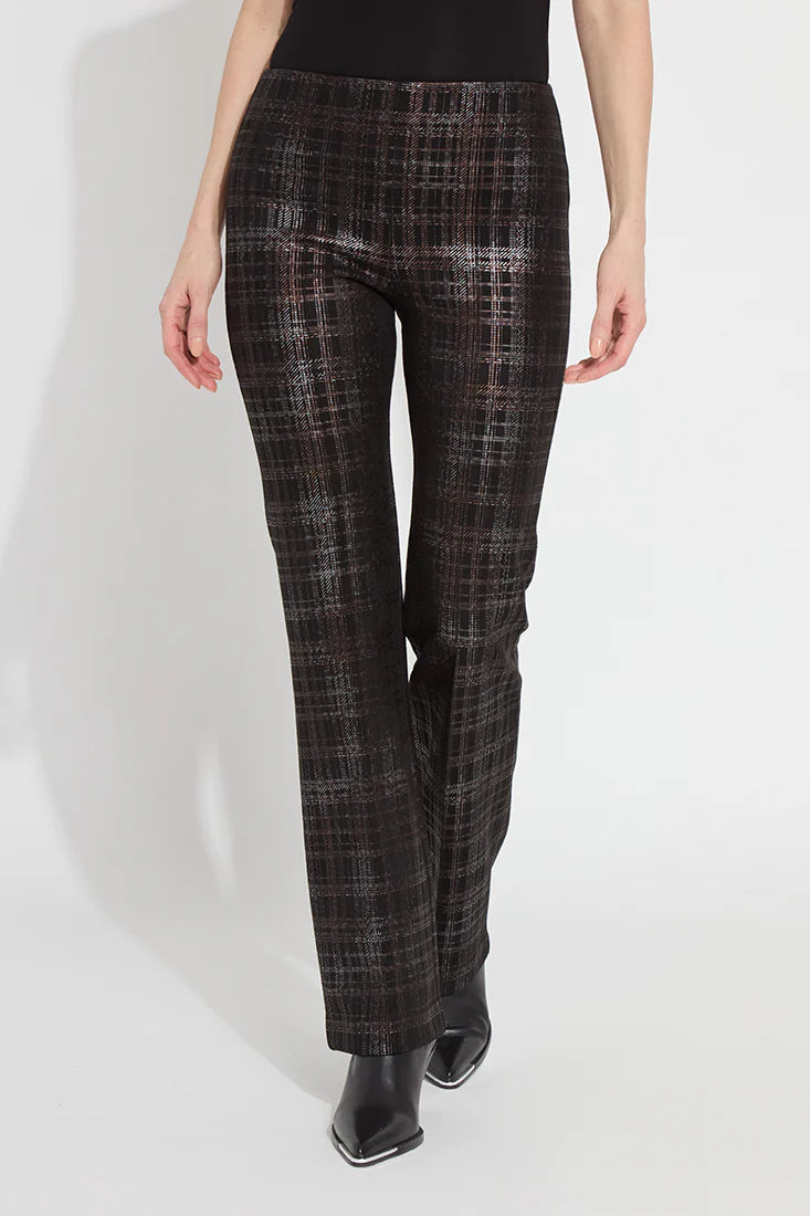 Elysse Pant Neoprene-Night Out Plaid