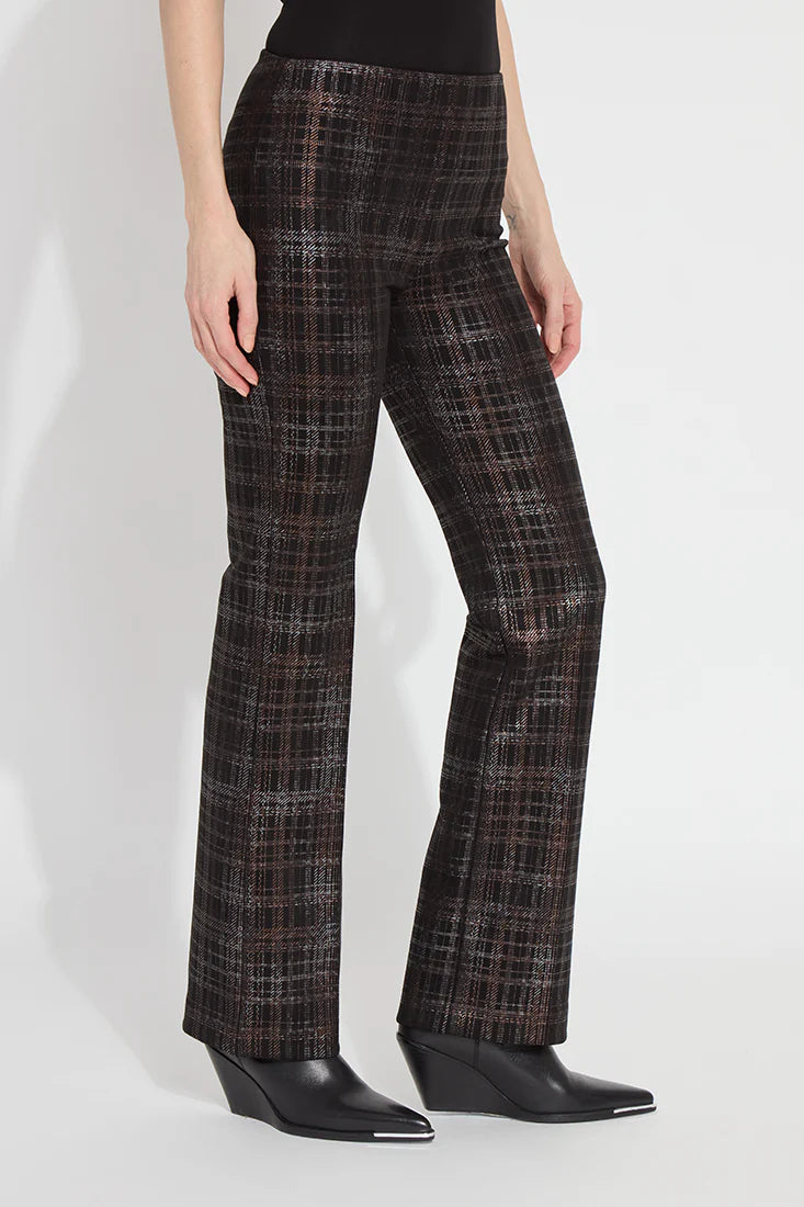 Elysse Pant Neoprene-Night Out Plaid