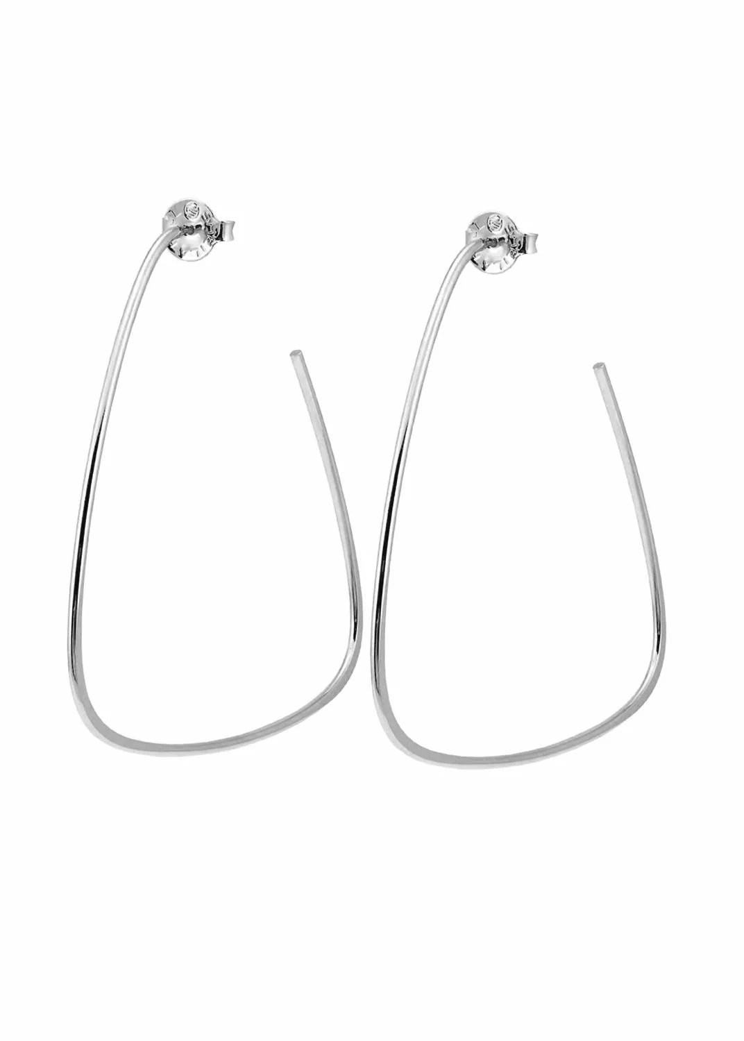Avery Hoops-Brushed Silver Plated