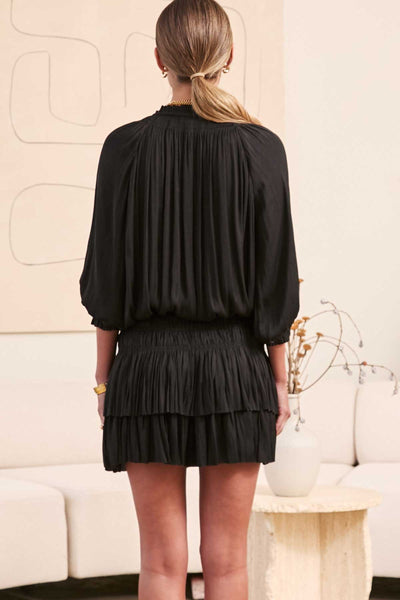 Black Pleated Mini Dress