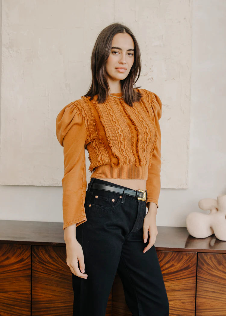 Liv Knit Pullover-Caramel