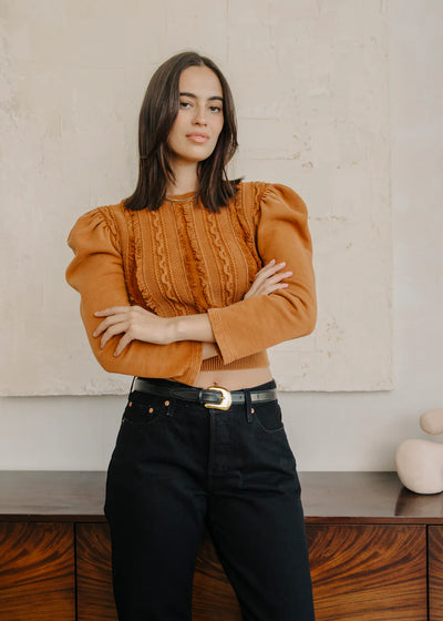 Liv Knit Pullover-Caramel