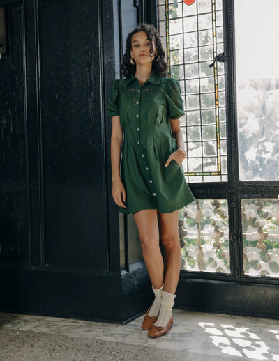 Marta Mini Dress-Olive