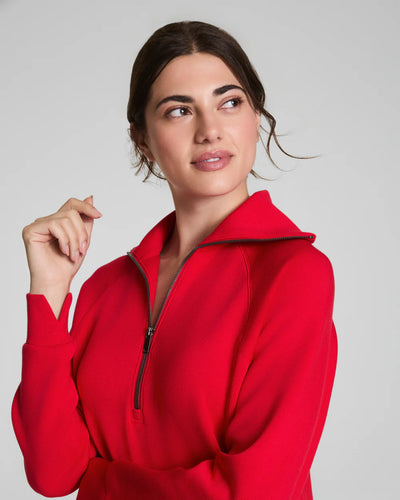 Air Essentials Half Zip Dress-Spanx Red