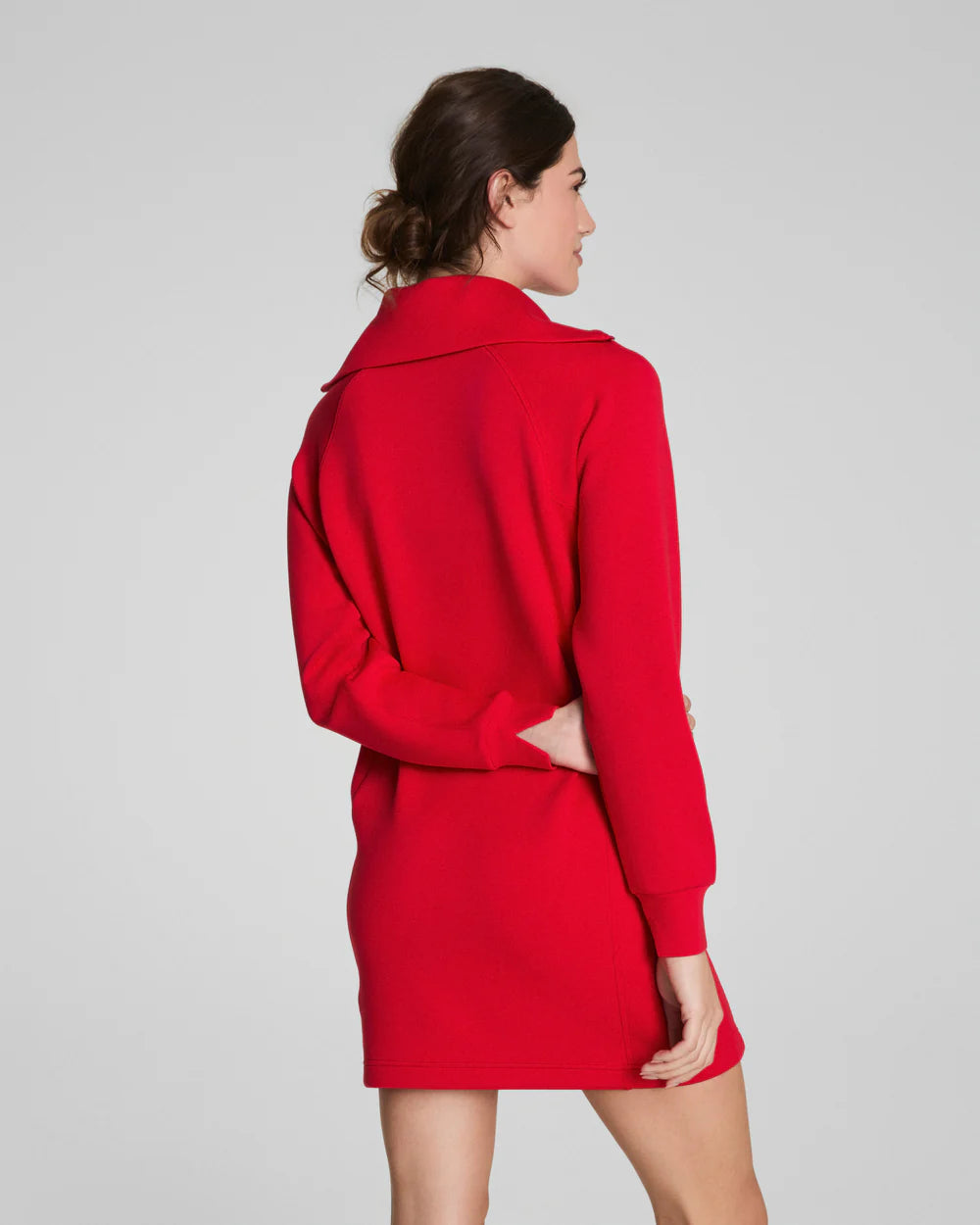Air Essentials Half Zip Dress-Spanx Red