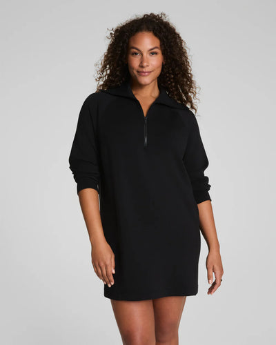 Air Essentials Half Zip Dress-Black