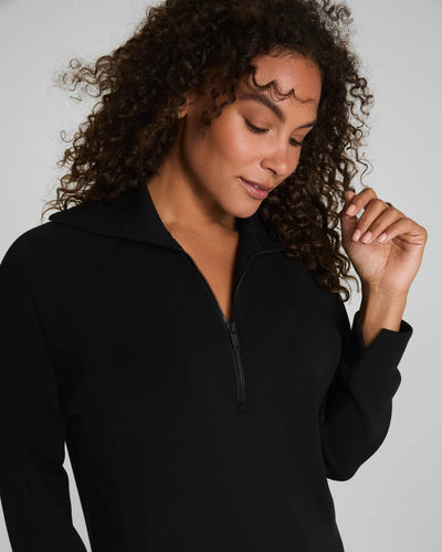 Air Essentials Half Zip Dress-Black