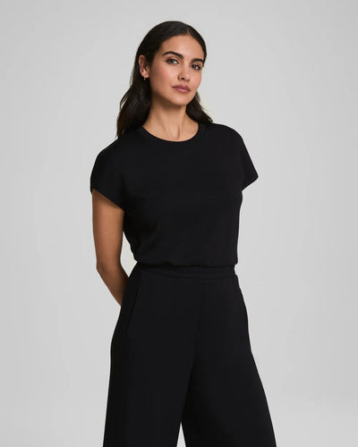 Spanx Air Essentails Cinched Jumpsuit-Very Black