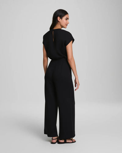 Spanx Air Essentails Cinched Jumpsuit-Very Black