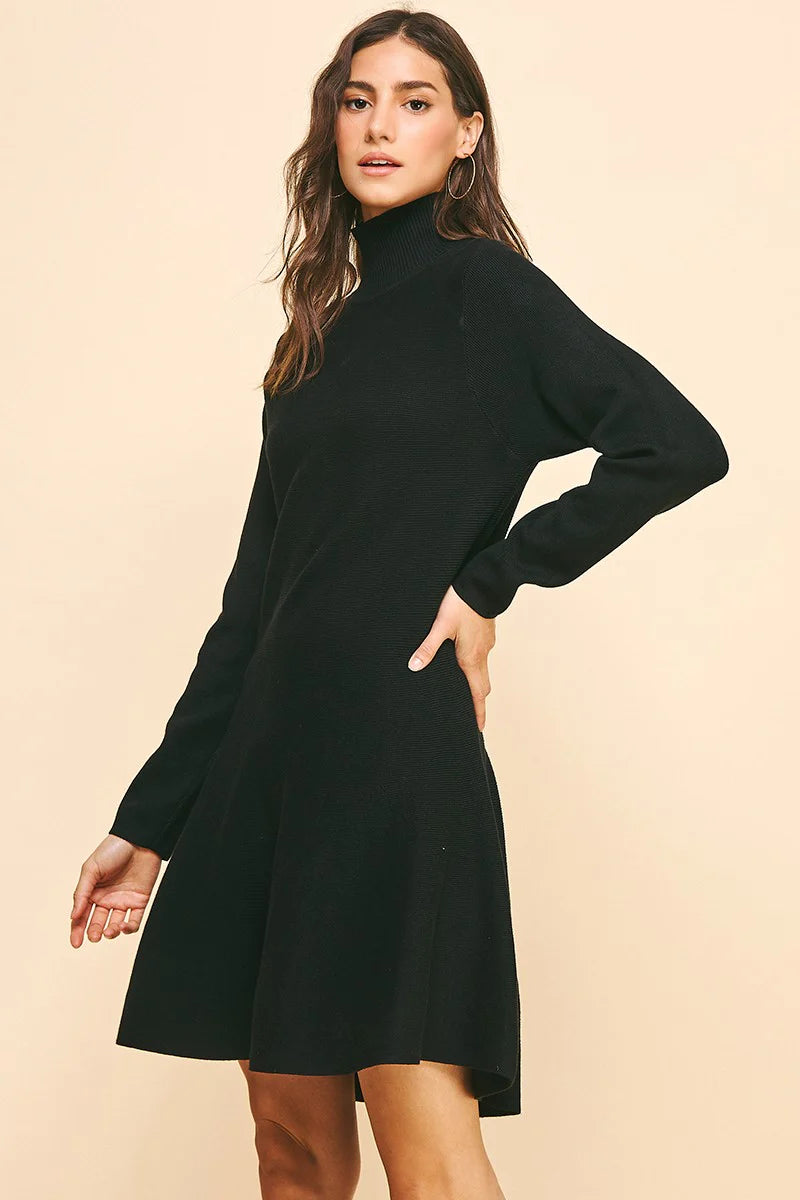 Mock Neck Sweater Dress