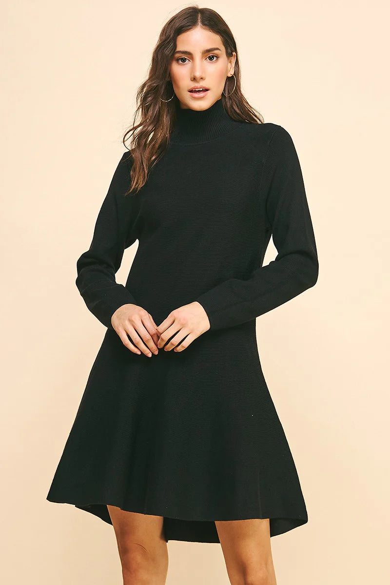 Mock Neck Sweater Dress