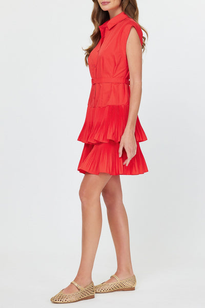 Tiered Red Mini Dress