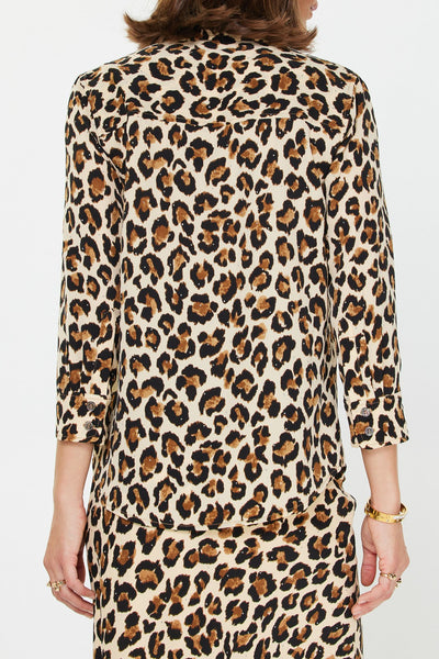 Leopard Print Button Up Top