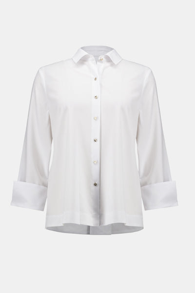 Poplin Zipper Accent Blouse