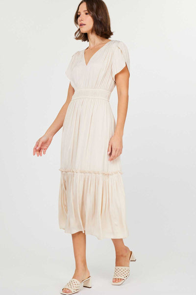 Light Beige Midi Dress