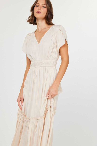Light Beige Midi Dress