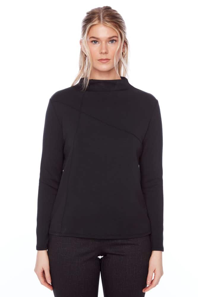 Butter Turtleneck Top-Black