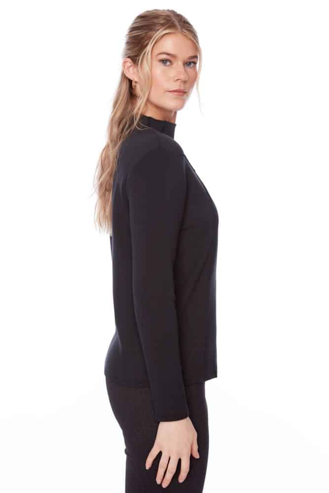 Butter Turtleneck Top-Black