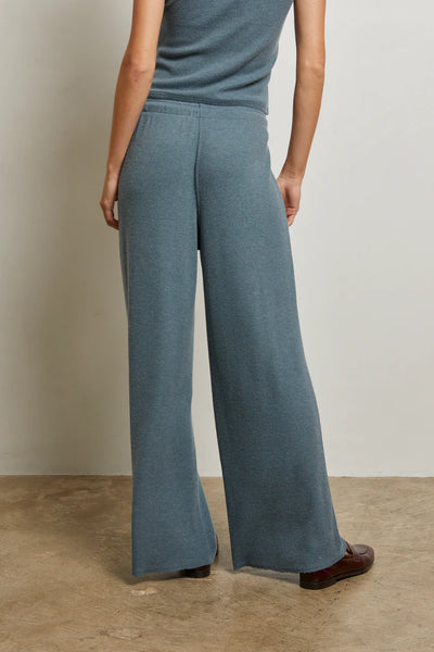 Maddie: Brushed Waffle Drawstring Pant-Slate
