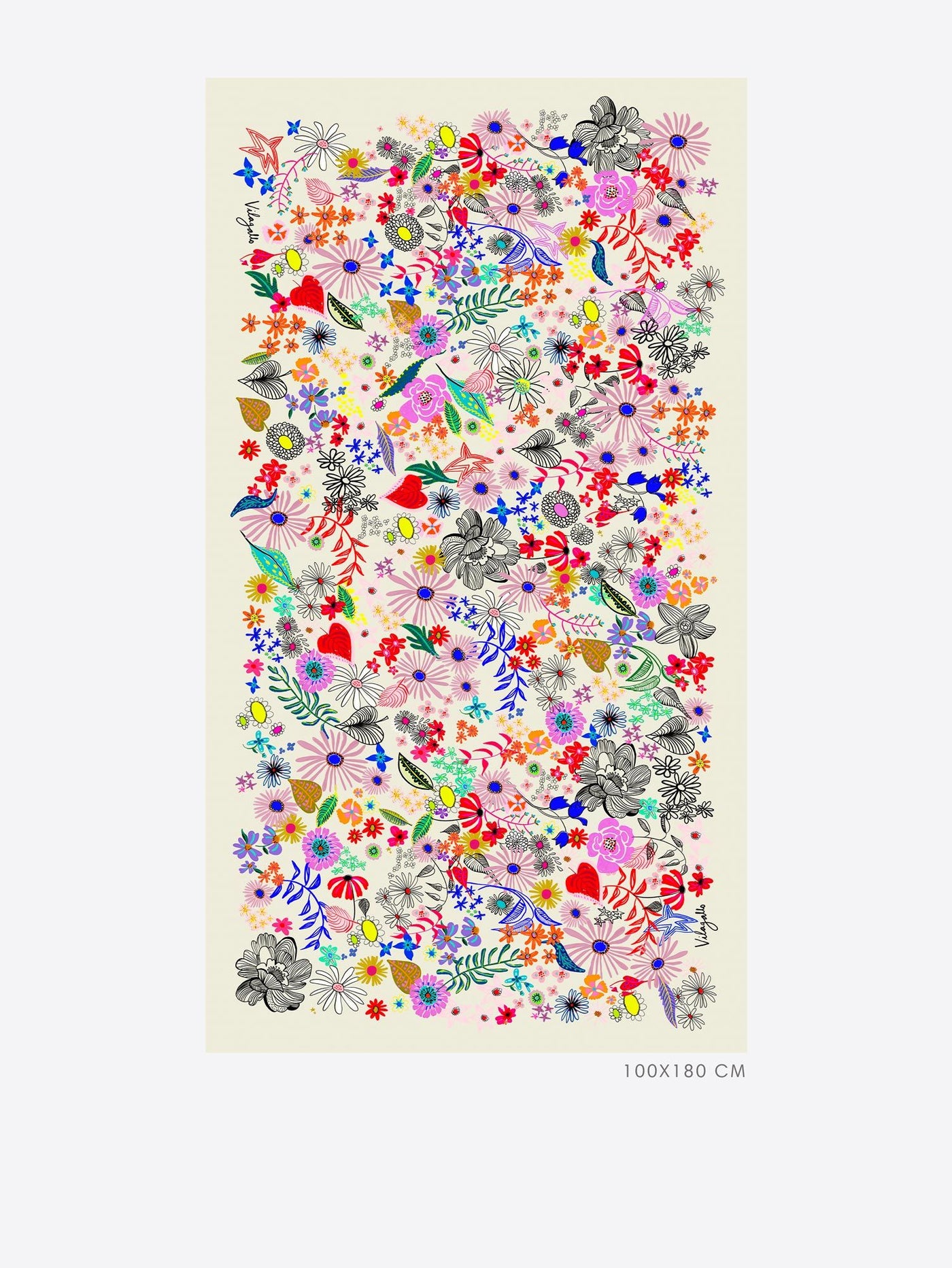 Scarf-Multicolor Floral Print