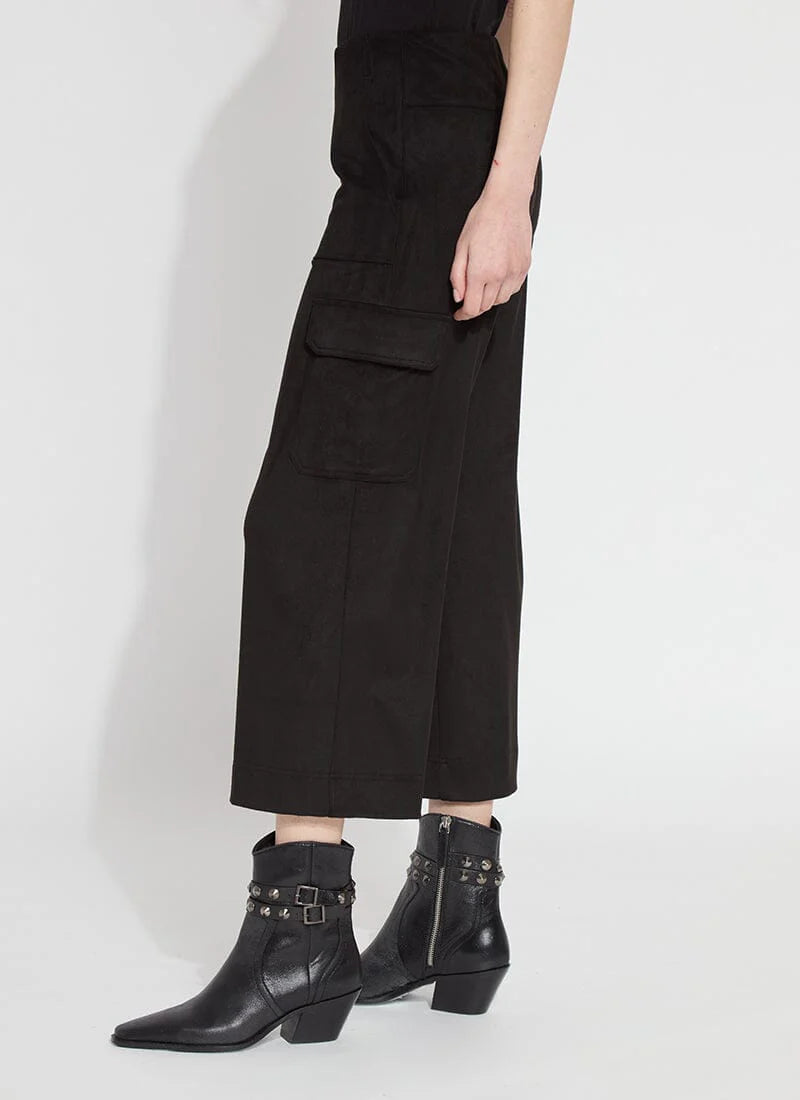 Anita Cropped Cargo Pant-Black