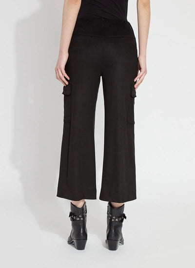 Anita Cropped Cargo Pant-Black