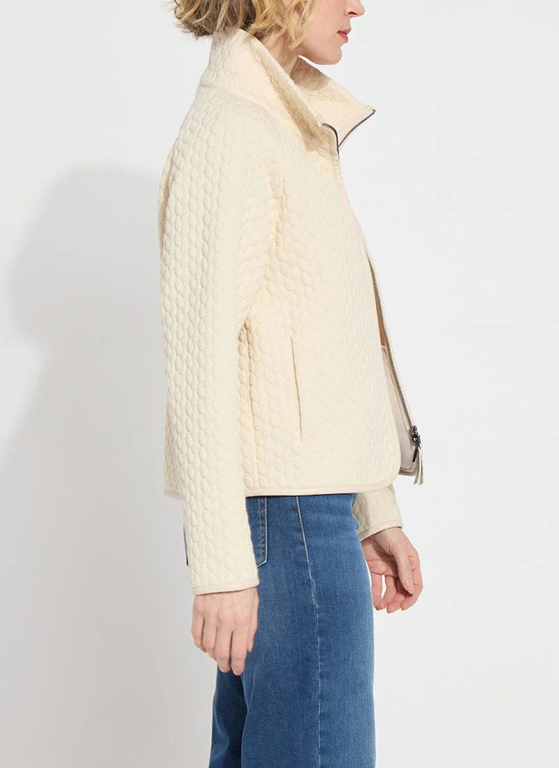 Sol Quilted Cable Jacket-Panna Cotta