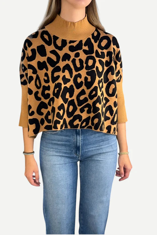 Aja Bozoma Sweater-Camel and Black
