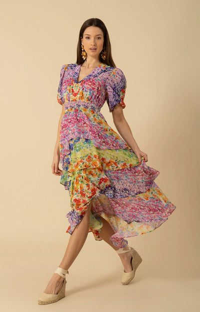 Lainey Tiered Chiffon Dress
