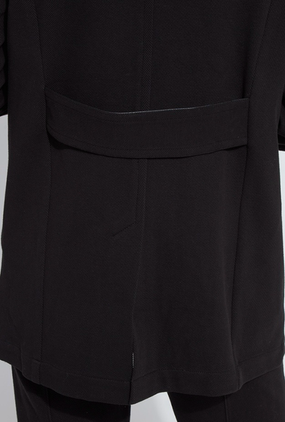 Alma Cavalry Stretch Cotton Twill Peacoat-Black
