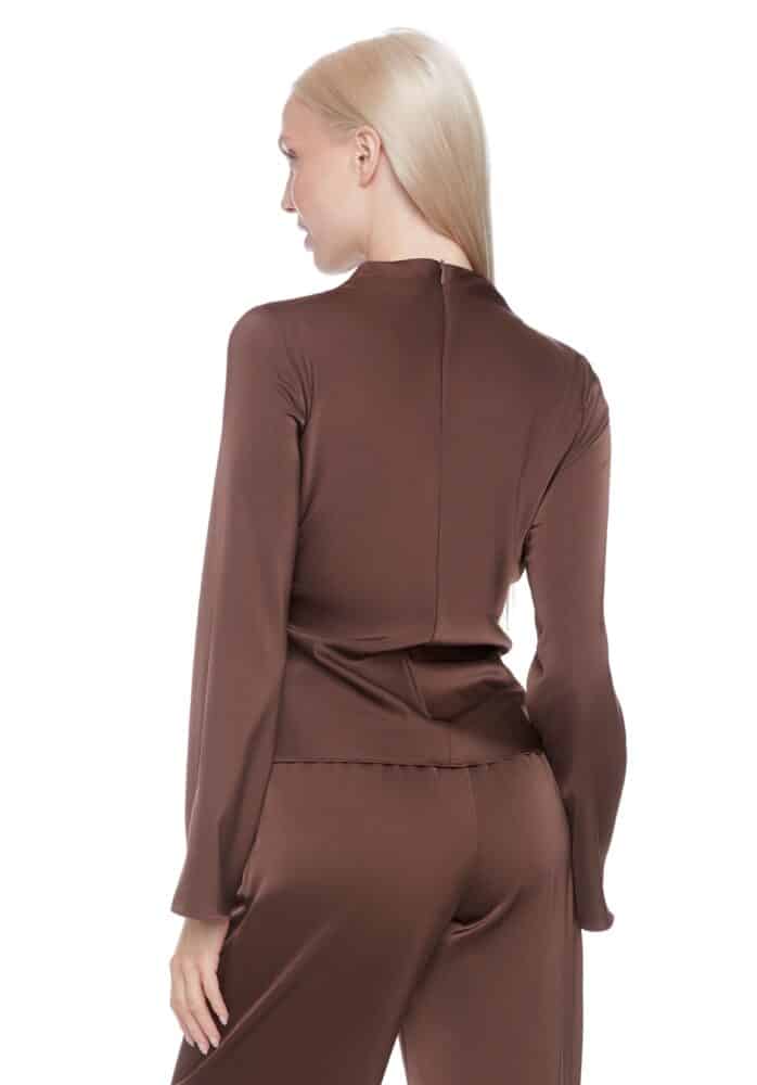 Lindsay Satin Bell Sleeve Top