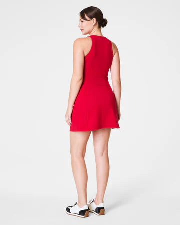 The Get Moving Zip Front Dress-Spanx Red