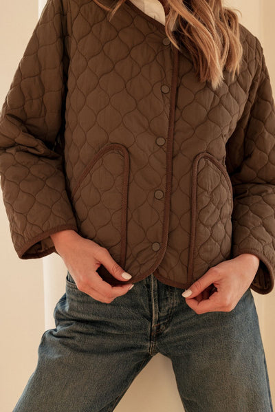 Quilted Jacket-Umber