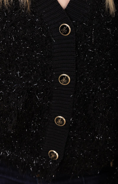 Madalyn Bouclerie Cardigan Black
