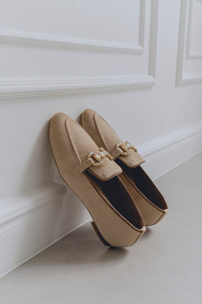 Luxury Velvet Loafer-Champagne