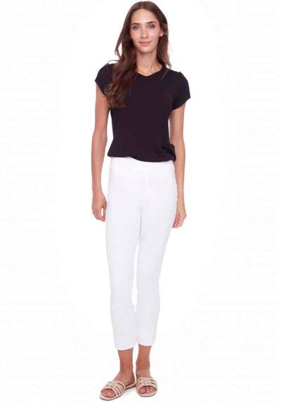 Solid Ankle Pant-White
