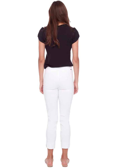 Solid Ankle Pant-White