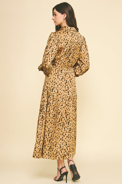 Leopard Print Button Down Dress