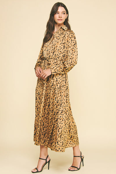 Leopard Print Button Down Dress