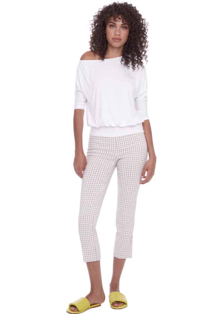 Gingham Techno Crop Pant