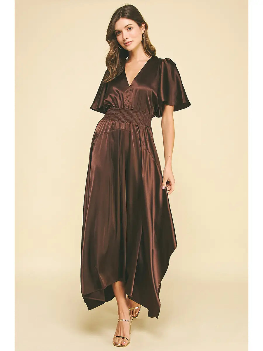 Slit Maxi Dress Espresso