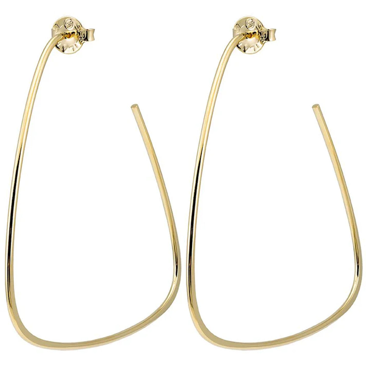 Avery Hoops-Brushed 18K Gold Plated