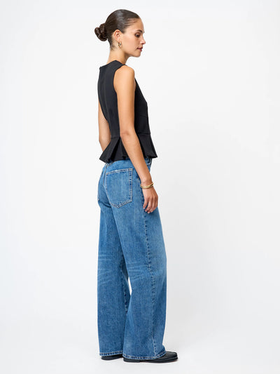 Cleo Ponte Sleeveless Peplum Top