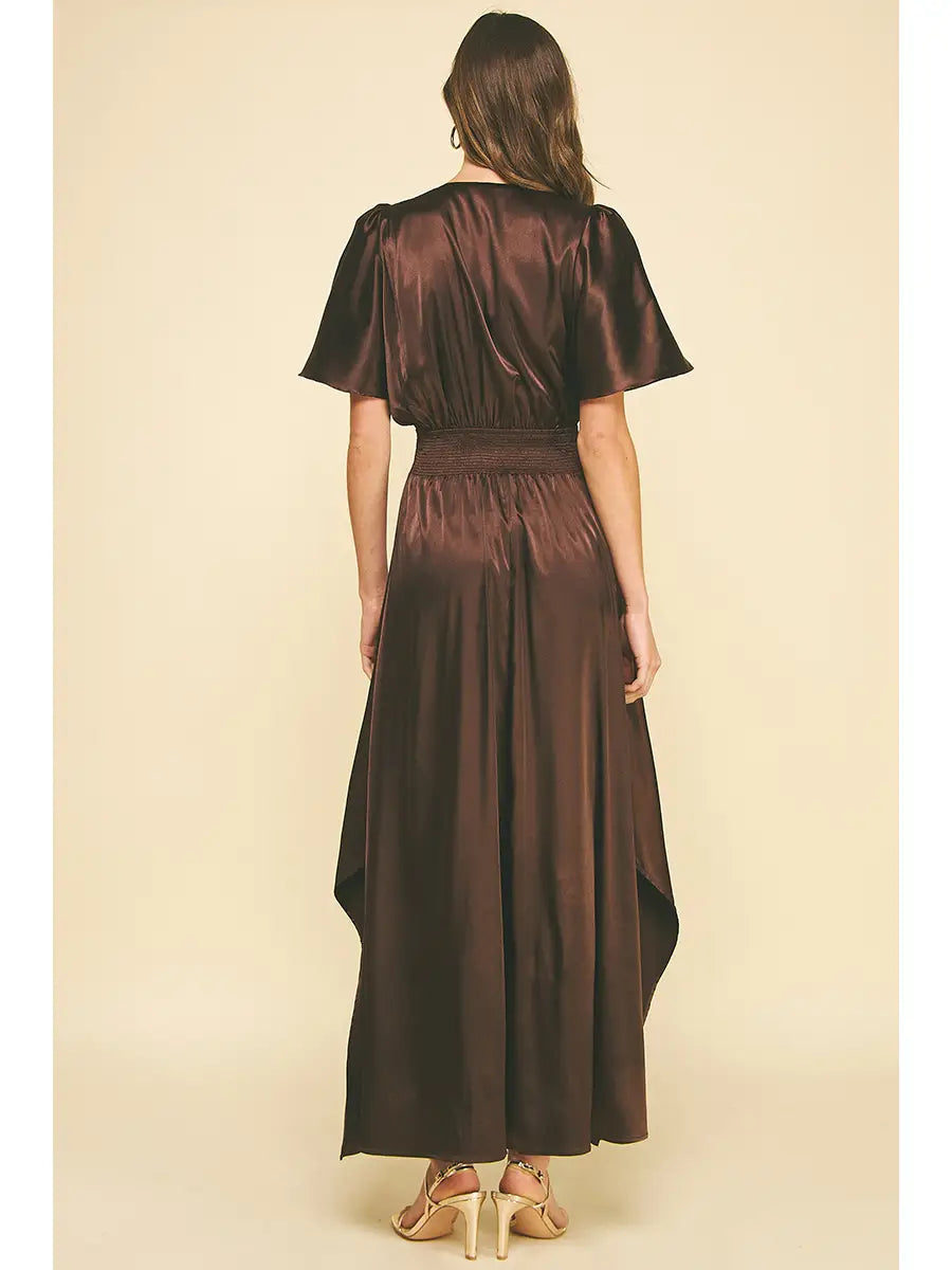 Slit Maxi Dress Espresso