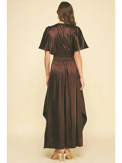 Slit Maxi Dress Espresso