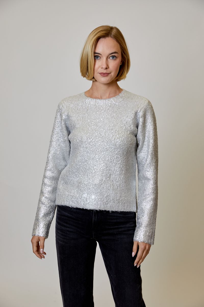 Foiled Silver Sweater