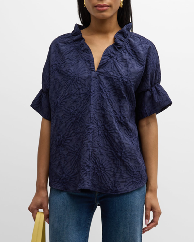 Finley Crosby Top Textured Jacquard
