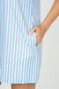 Hampton Mini-Cotton Poplin French Blue Stripe