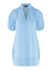 Hampton Mini-Cotton Poplin French Blue Stripe